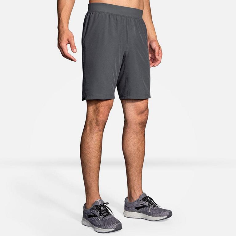 Brooks EQUIP 9 Running Shorts Mens Canada - Grey (MKO496217)